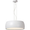 Suspension moderne en métal et acrylique blanc Kahina