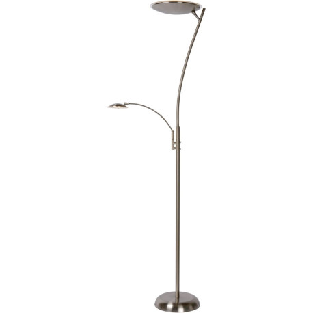 Lampadaire classique métal et verre avec liseuse et led intégré Plaza