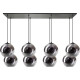 Suspension moderne pour salon 8xE27 Irisu