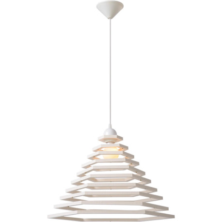 Suspension design hexagonale blanche Futura