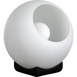 Lampe de chevet moderne blanche en métal et tissu Camille