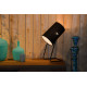 Lampe de table contemporaine métal et tissu noir Yolaine