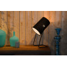 Lampe de table contemporaine métal et tissu noir Yolaine
