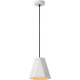 Suspension design en gypse blanche trapèze Ø 20 cm Dynozzo