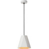 Suspension design en gypse blanche trapèze Ø 20 cm Dynozzo