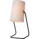 Lampe de table contemporaine métal et tissu blanc Yolaine