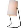 Lampe de table contemporaine métal et tissu blanc Yolaine