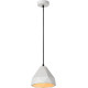 Suspension design en gypse blanche graphique Ø 20 cm Dynozzo