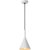 Suspension design en gypse blanche entonnoir Ø 16,5 cm Dynozzo