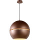 Suspension vintage en métal boule brune Seventy