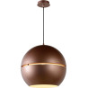 Suspension vintage en métal boule brune Seventy