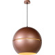 Suspension vintage en métal boule brune Seventy