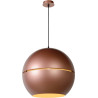 Suspension vintage en métal boule brune Seventy