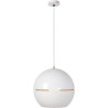 Suspension vintage en aluminium boule blanche Seventy