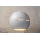 Suspension vintage en aluminium boule blanche Seventy