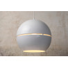 Suspension vintage en aluminium boule blanche Seventy