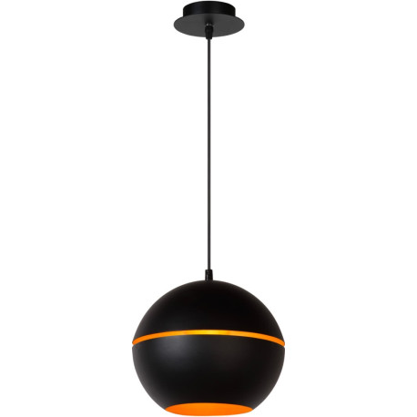 Suspension boule vintage en fer noir Ø 25 cm Arnaud