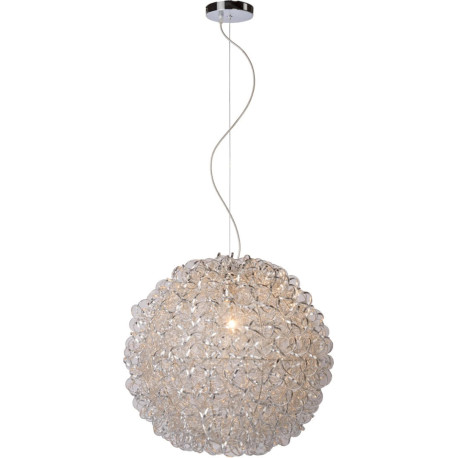 Suspension boule moderne chromée Eglantine