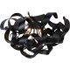 Plafonnier moderne led en aluminium noir Alta