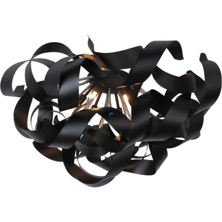 Plafonnier moderne led en aluminium noir Alta
