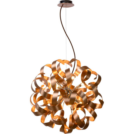 Suspension moderne led en aluminium cuivre Alta