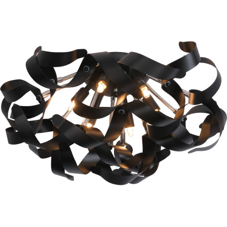 Plafonnier moderne en aluminium noir Alta