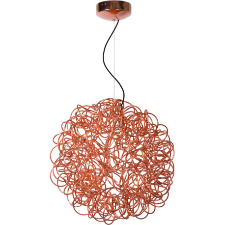 Suspension design led en aluminium cuivre Ø 50 cm Zoe