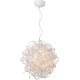 Suspension design led en aluminium blanc Ø 50 cm Zoe