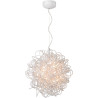 Suspension design led en aluminium blanc Ø 50 cm Zoe