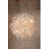 Suspension design led en aluminium blanc Ø 50 cm Zoe