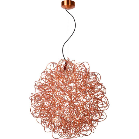 Suspension design led en aluminium cuivre Ø 80 cm Zoe
