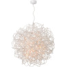 Suspension design led en aluminium blanc Ø 80 cm Zoe