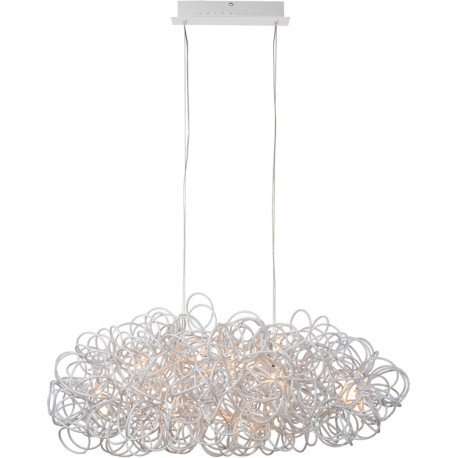Suspension design led en aluminium blanc Zoe