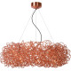 Suspension design couronne led en alu cuivre Zoe