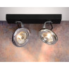 Spot design led en métal noir 30 cm Onida