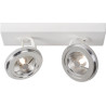 Spot design led en métal blanc 30 cm Onida