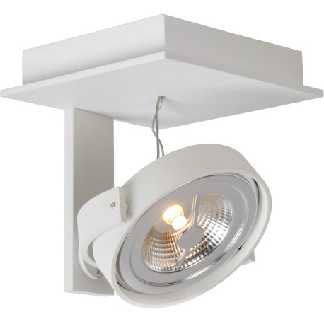 Spot moderne led en métal blanc 1 spot Cliffer