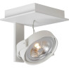 Spot moderne led en métal blanc 1 spot Cliffer