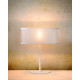 Lampe de table vintage en fer et pvc blanc Malibu