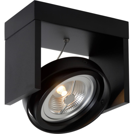 Spot design orientable led 1 spot en métal noir Milor