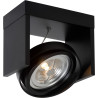 Spot design orientable led 1 spot en métal noir Milor