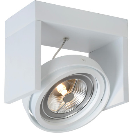Spot design orientable led 1 spot en métal blanc Milor