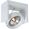 Spot design orientable led 1 spot en métal blanc Milor