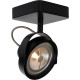 Spot industriel orientable en aluminium noir 1 spot Tino
