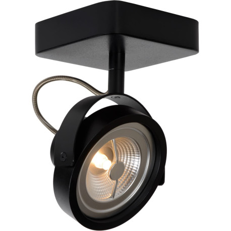 Spot industriel orientable en aluminium noir 1 spot Tino