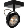 Spot industriel orientable en aluminium noir 1 spot Tino