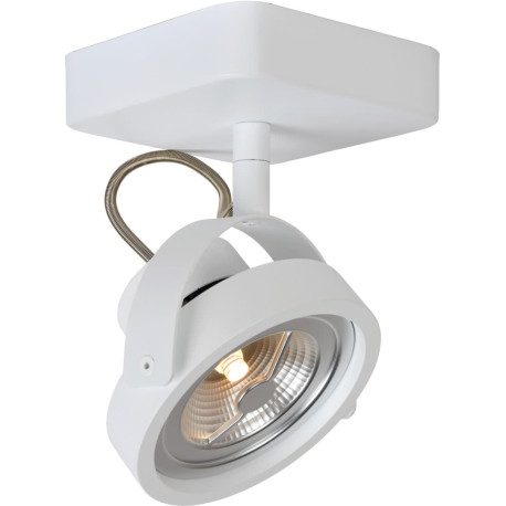 Spot industriel orientable en aluminium blanc 1 spot Tino