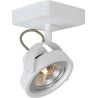 Spot industriel orientable en aluminium blanc 1 spot Tino