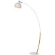 Lampadaire industriel en arc métal blanc Mavrick