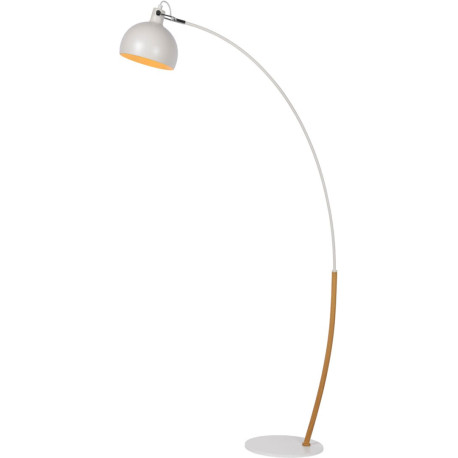 Lampadaire industriel en arc métal blanc Mavrick